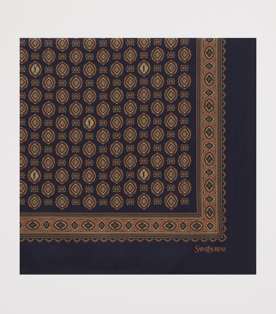 Saint Laurent silk medallion print scarf 90cm, UK version
