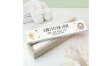 Personalised wooden certificate holder with animals print, imported from the UK