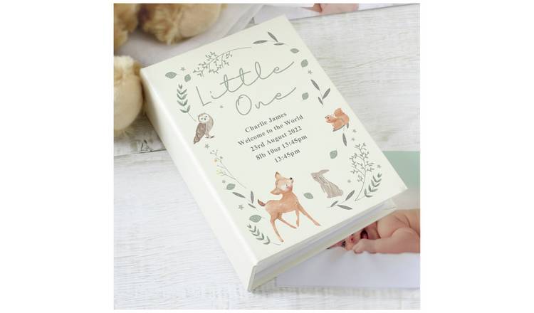 Woodland animals personalised photo album 6x4, imported from the UK