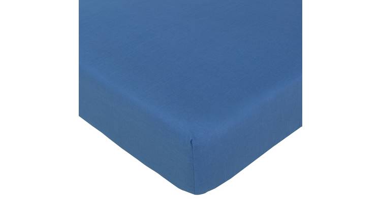 Habitat toddler fitted sheet in blue, toddler size 140x70cm (British brand)