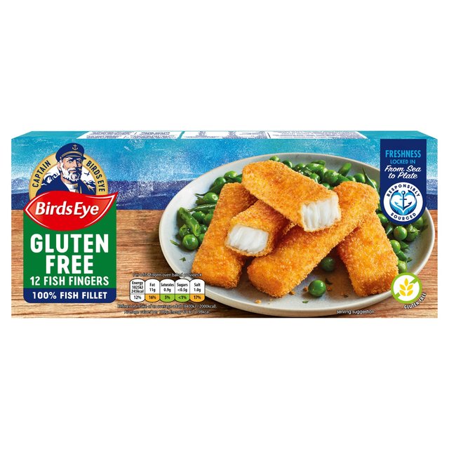 Birds Eye 12 Breaded Gluten Free Fish Fingers    360g GOODS M&S   