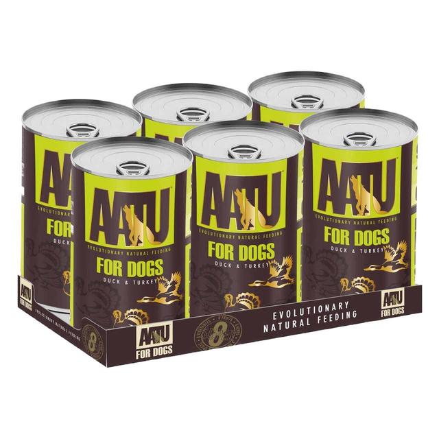 AATU Adult Duck & Turkey Wet Dog Food Tins   6 x 400g GOODS M&S   