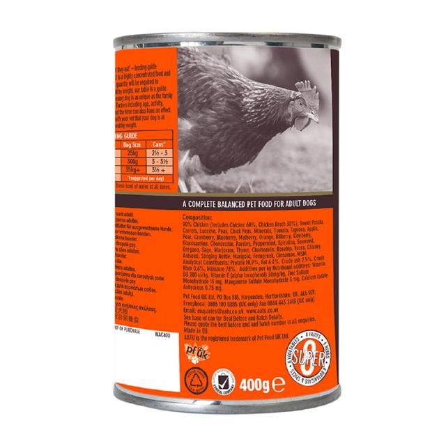 AATU Adult Chicken Wet Dog Food Tins   6 x 400g GOODS M&S   