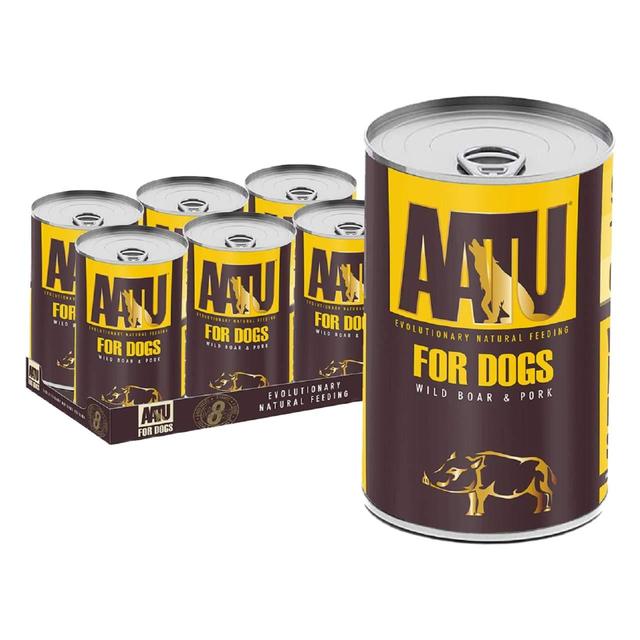 AATU Adult Wild Boar & Pork Wet Dog Food Tins   6 x 400g GOODS M&S   