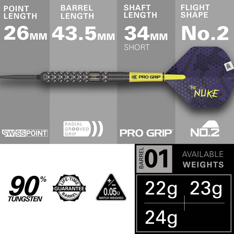 Target Luke Littler 23g tungsten darts, imported from the UK