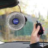 Streetwize 12V 360° power fan with suction mount, imported from the UK