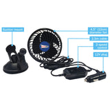 Streetwize 12V 360° power fan with suction mount, imported from the UK