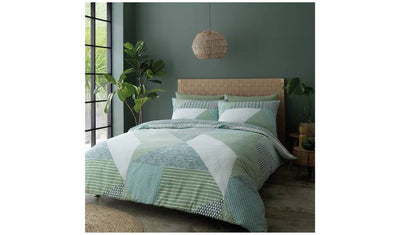 Argos Catherine Lansfield Geometric Print Green Bedding Set - Single- Buy online at McGrocer