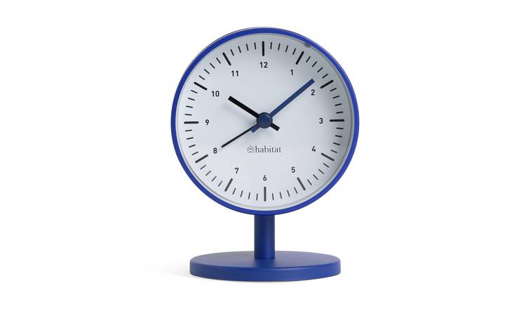 Habitat analogue alarm clock blue compact - British product