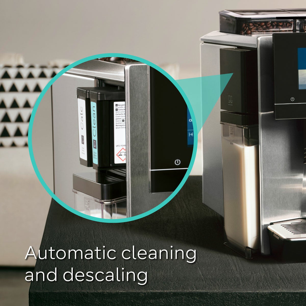 Siemens EQ900+ coffee machine silver, imported from the UK