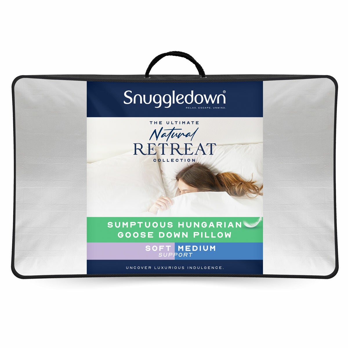Snuggledown Hungarian goose down pillow with cotton cover, UK version