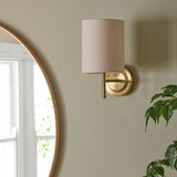 Argos Home wall light brass and natural, imported from the UK