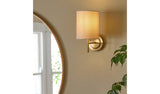Argos Home wall light brass and natural, imported from the UK