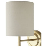 Argos Home wall light brass and natural, imported from the UK