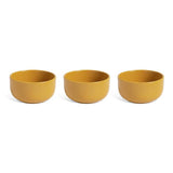 Habitat matte glaze stoneware nibble bowls 3-piece mustard (British brand)