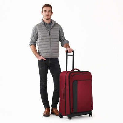 Costco UK Briggs & Riley ZDX 74cm Large Expandable 4 Wheel Spinner Suitcase in Brick- Buy online at McGrocer