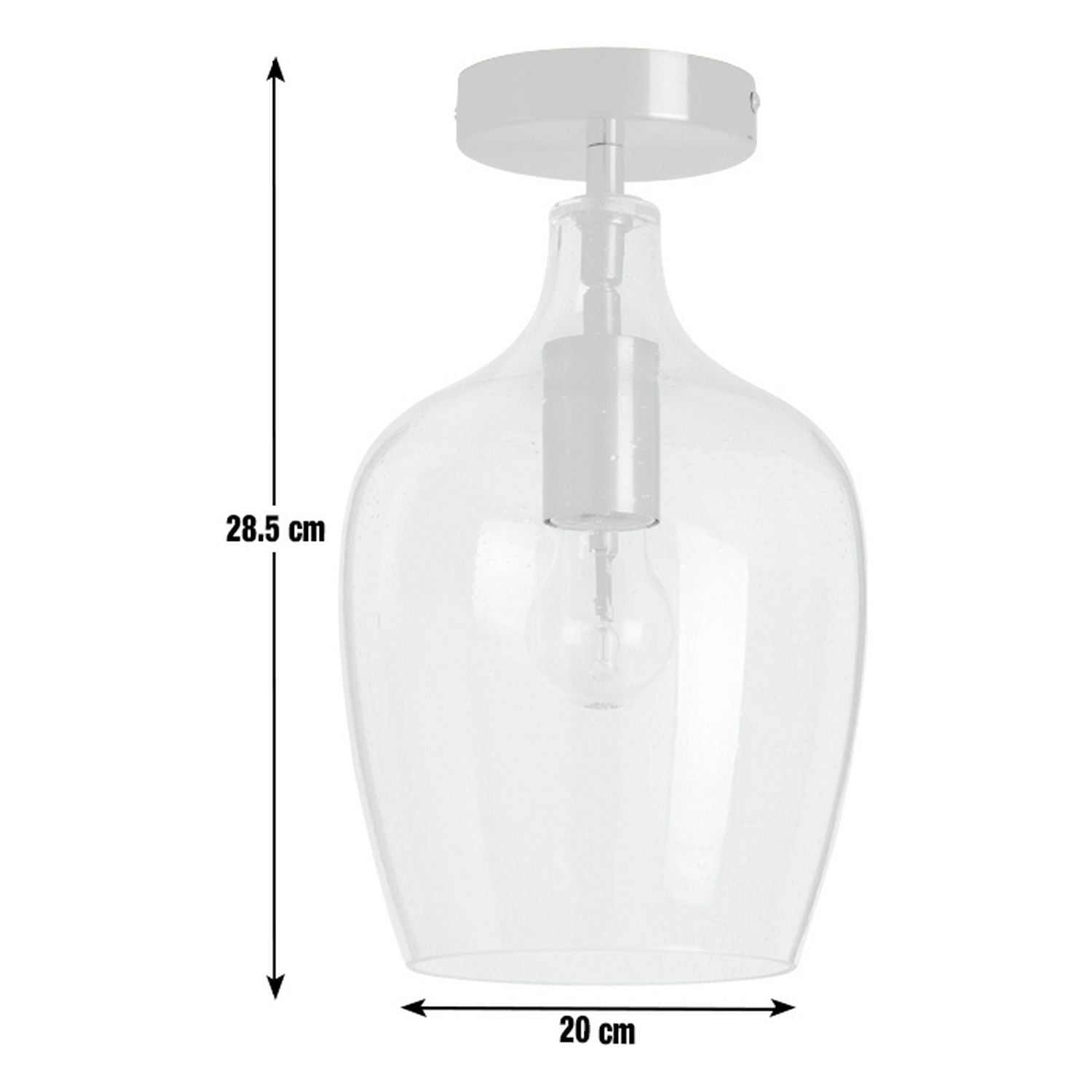 Argos Home Abas glass flush to ceiling light satin brass (British brand)