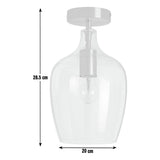 Argos Home Abas glass flush to ceiling light satin brass (British brand)