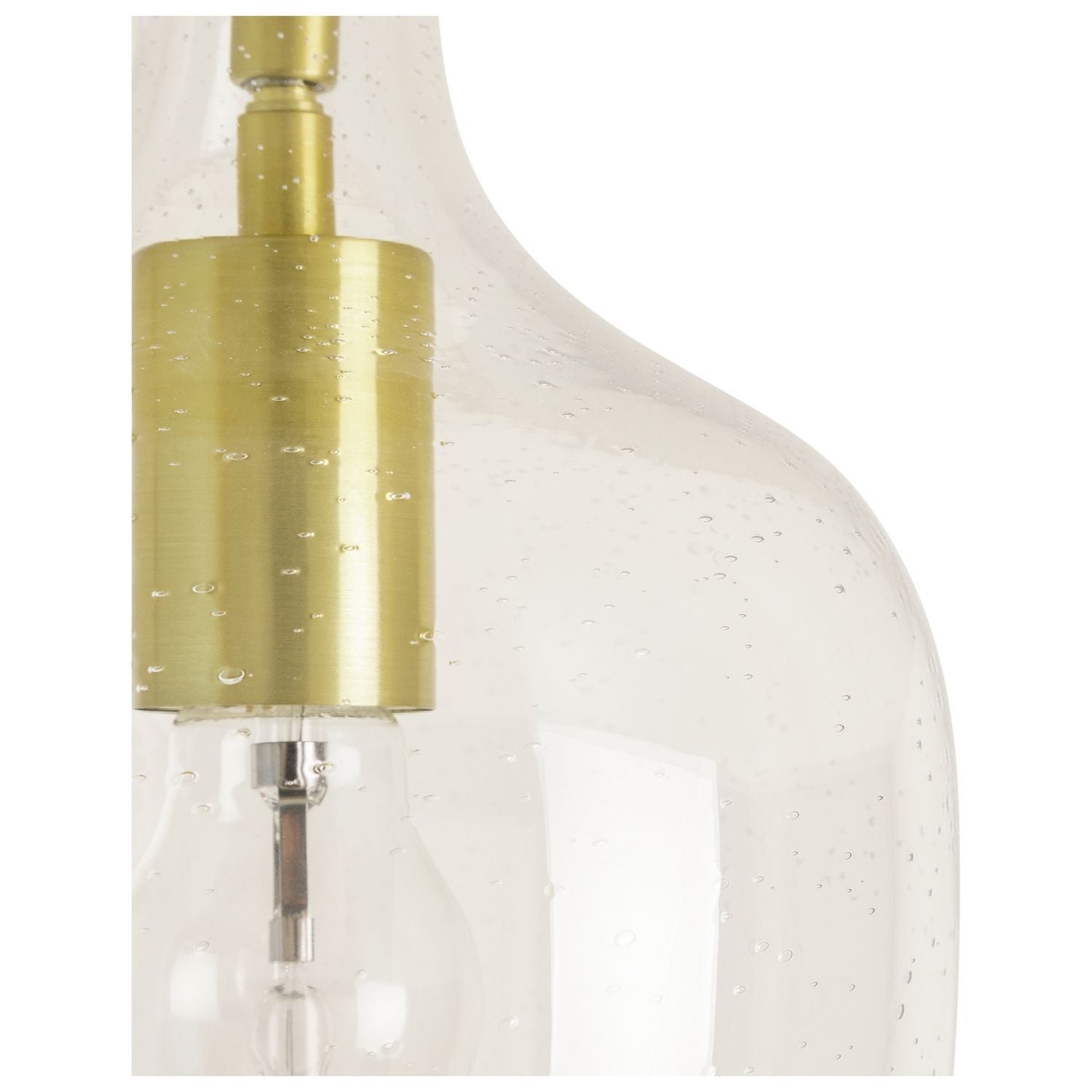 Argos Home Abas glass flush to ceiling light satin brass (British brand)