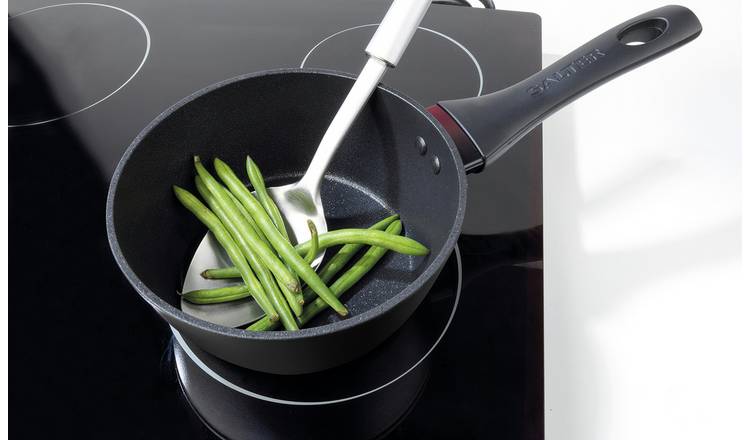 Salter 16cm aluminium saucepan with glass lid (British brand)