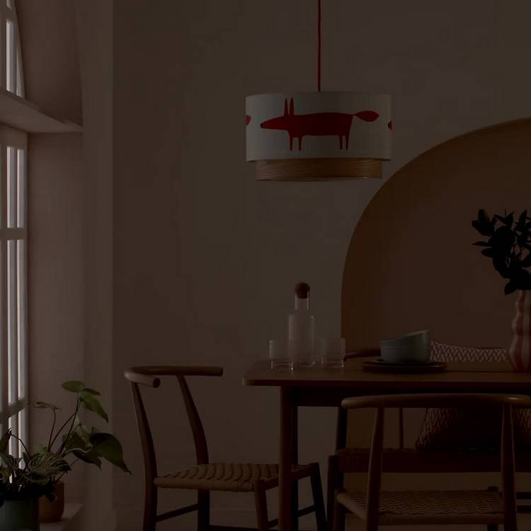 Habitat Mr Fox 2-tier lampshade 45cm - British product