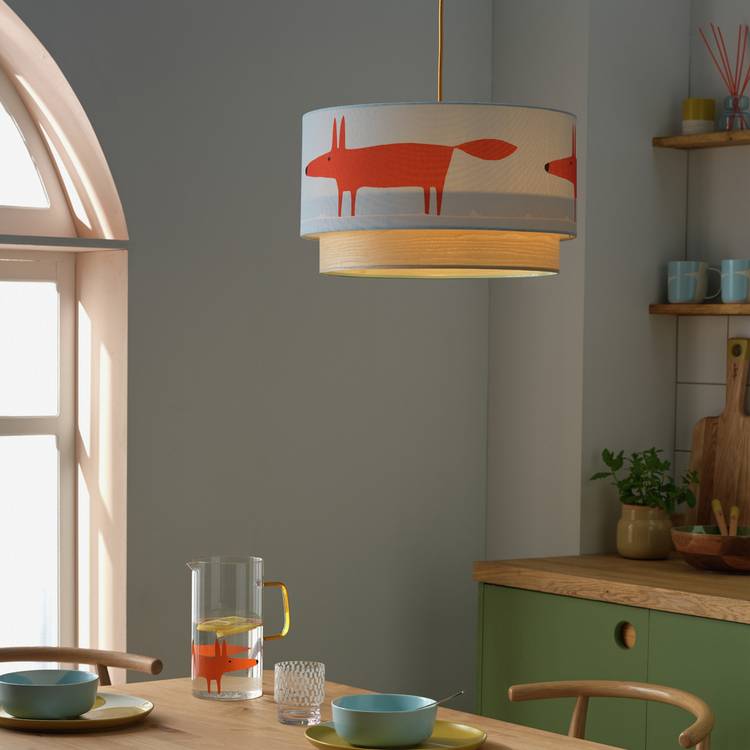 Habitat Mr Fox 2-tier lampshade 45cm - British product