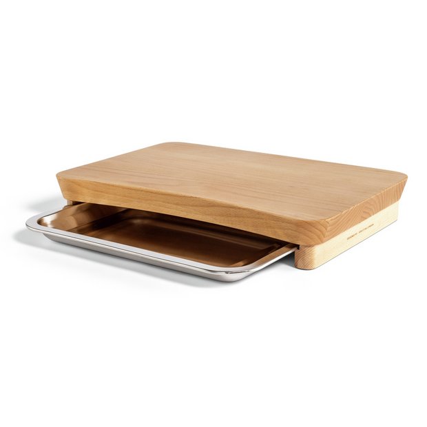 Sebastian Conran beech wood chopping station with tray (British brand)