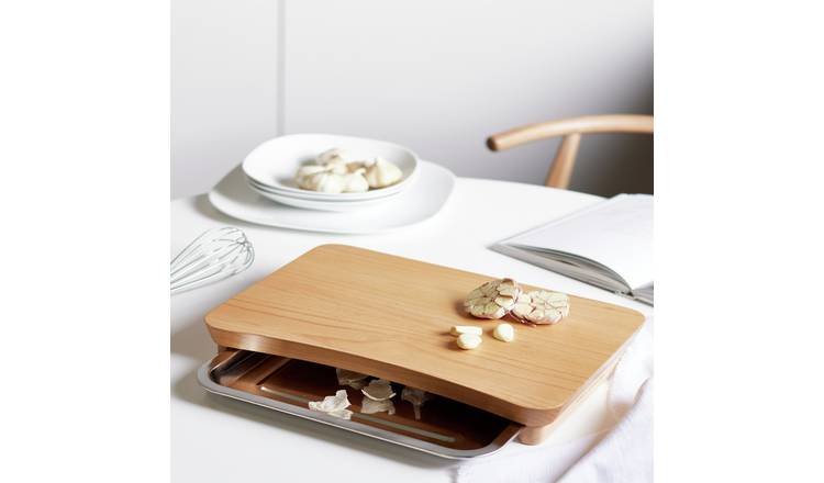 Sebastian Conran beech wood chopping station with tray (British brand)