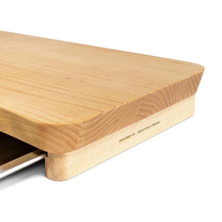 Sebastian Conran beech wood chopping station with tray (British brand)