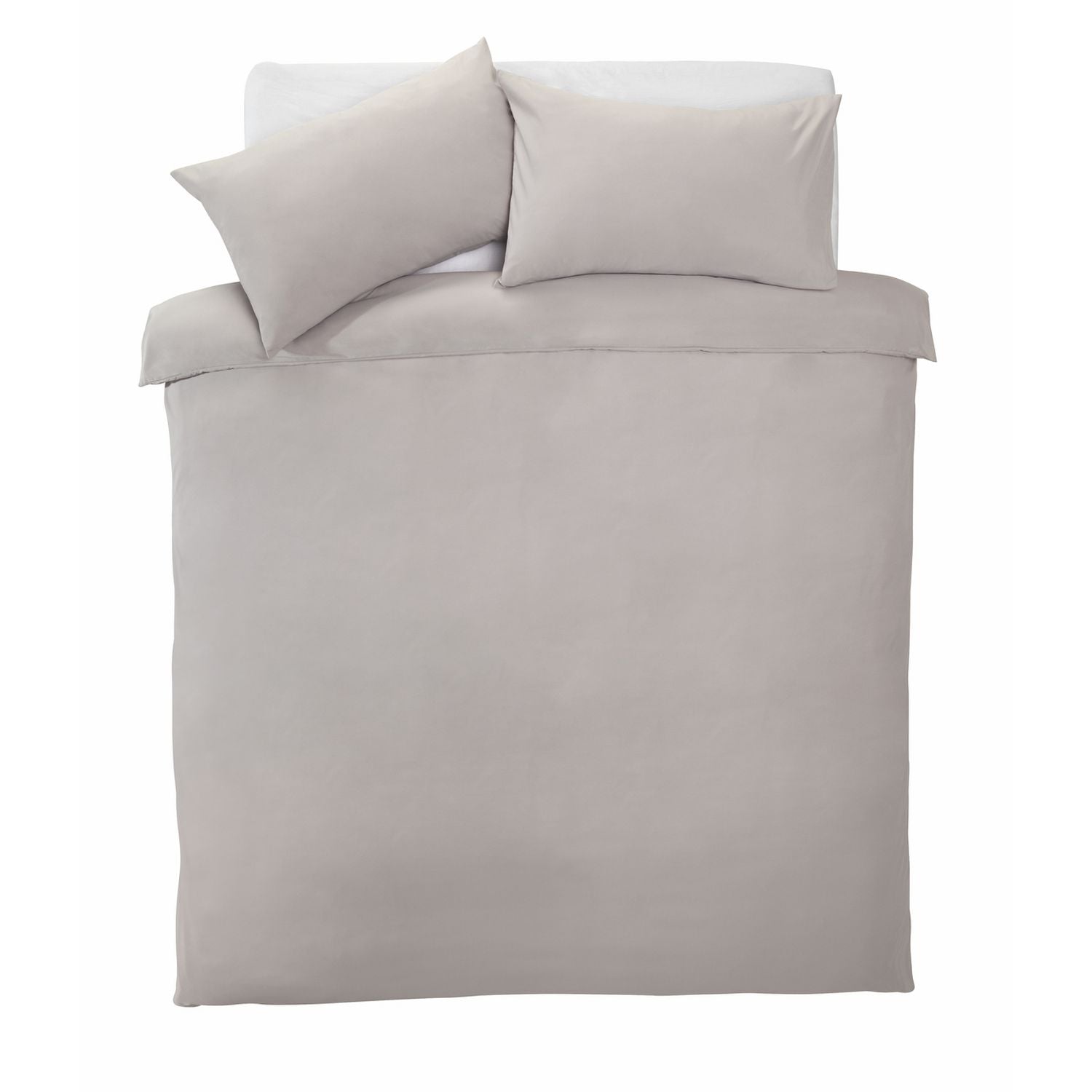 Silentnight Supersoft Plain Dove Grey Bedding Set - Double