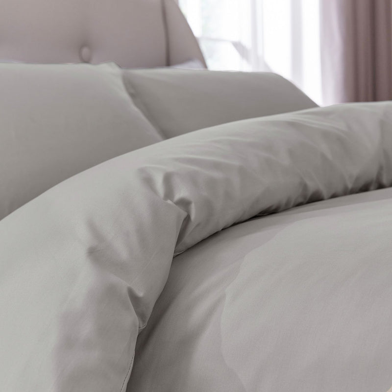 Silentnight Supersoft Plain Dove Grey Bedding Set - Double
