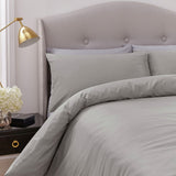 Silentnight Supersoft Plain Dove Grey Bedding Set - Double