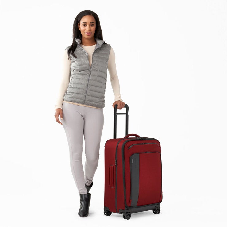 Briggs & Riley medium expandable 4 wheel spinner suitcase 66cm Brick, imported from the UK
