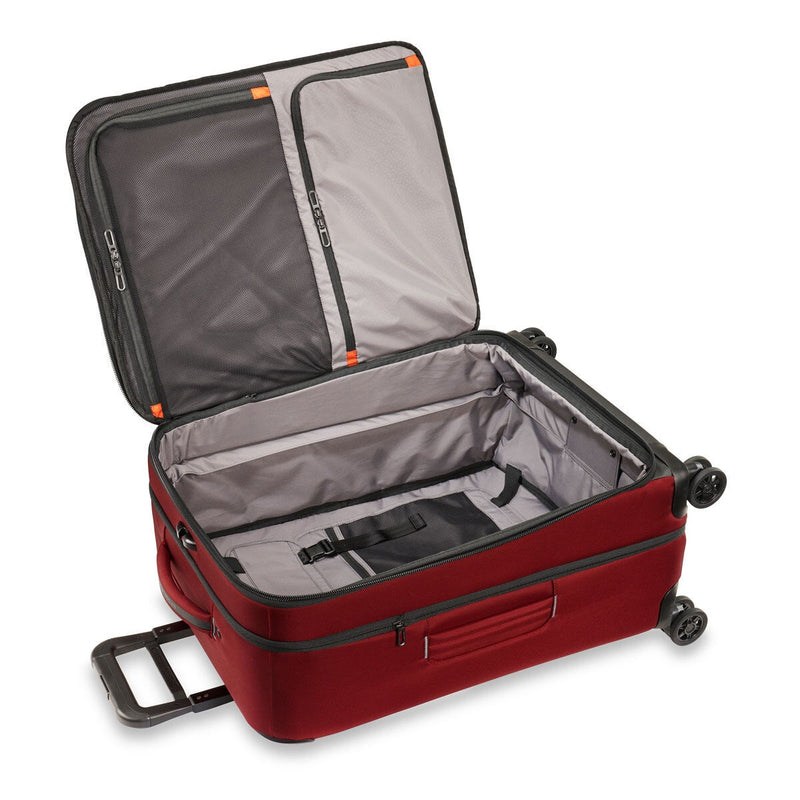 Briggs & Riley medium expandable 4 wheel spinner suitcase 66cm Brick, imported from the UK