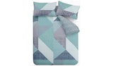 Catherine Lansfield Geometric Shapes Teal bedding set single, imported from the UK