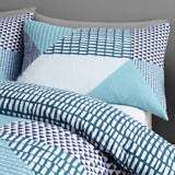 Catherine Lansfield Geometric Shapes Teal bedding set single, imported from the UK
