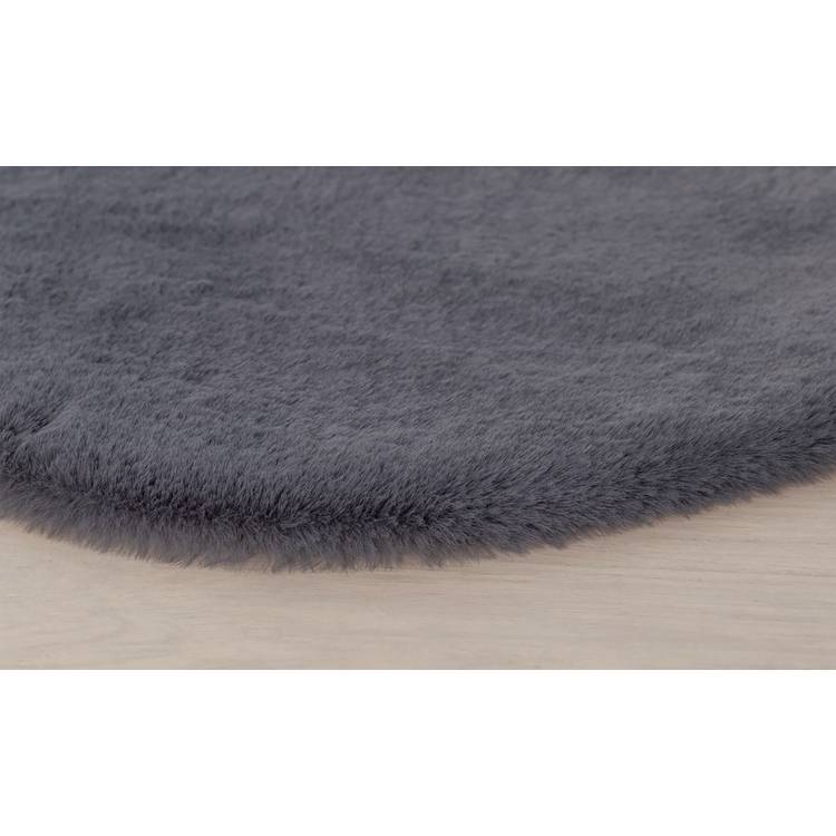 Habitat Supersoft Faux Fur Grey Shaggy Rug 60x90cm, imported from the UK