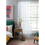 Argos Home Brights tassel voile white curtain 145x229cm, imported from the UK