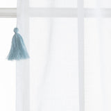 Argos Home Brights tassel voile white curtain 145x229cm, imported from the UK