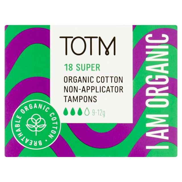 TOTM Organic Cotton Non-Applicator Tampons Super   18 per pack GOODS M&S   