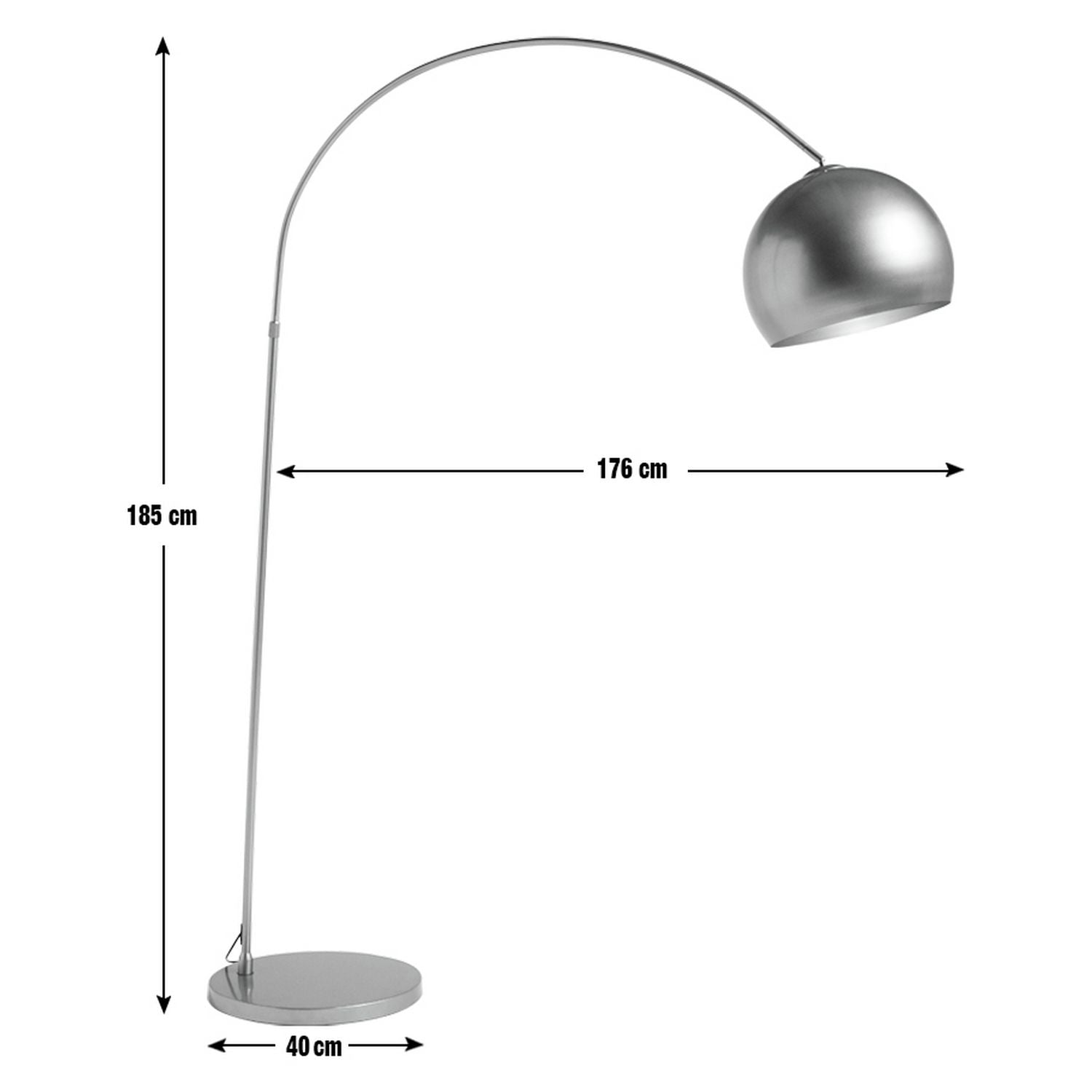 Habitat large arc floor lamp H185cm, imported from the UK