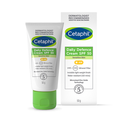 Crème de défense quotidienne Cetaphil SPF 50+ Protection solaire minérale 50g