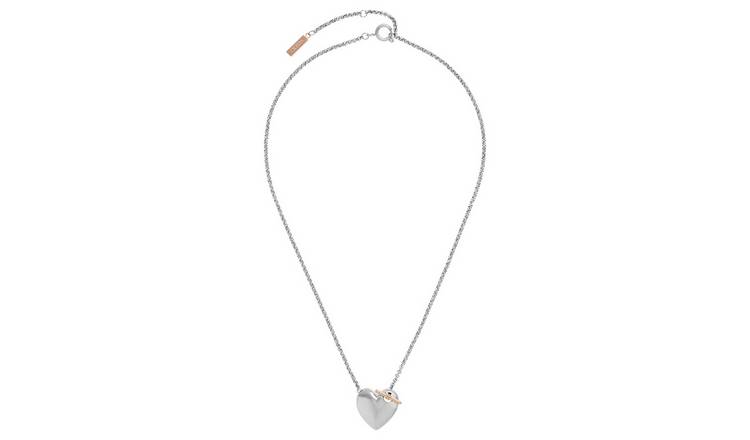 Olivia Burton stainless steel knot heart necklace, imported from the UK