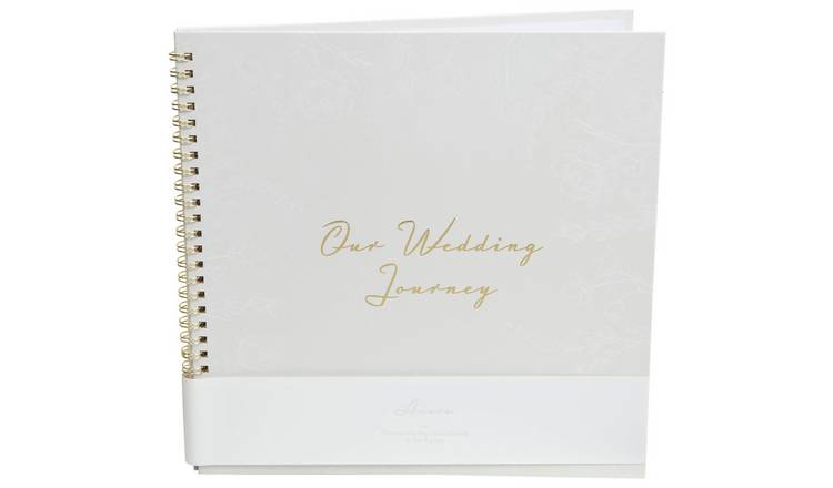 Amore wedding journal pastel grey floral cover - British product