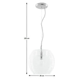 Habitat Hub pendant light brass ribbed glass adjustable drop - British product