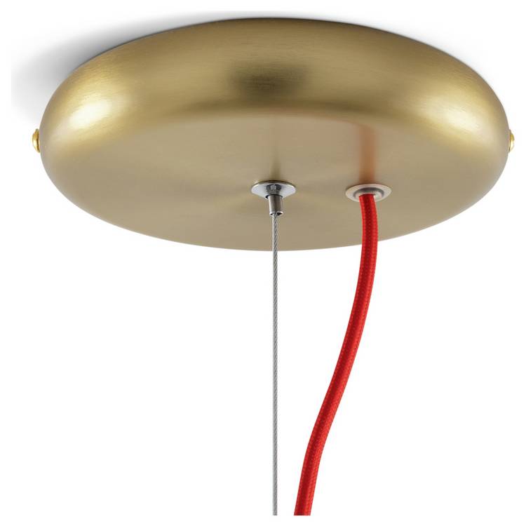 Habitat Hub pendant light brass ribbed glass adjustable drop - British product