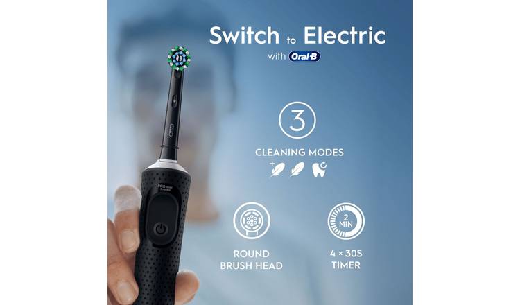 Oral-B Vitality Pro Duo electric toothbrush Black and Purple (British brand)