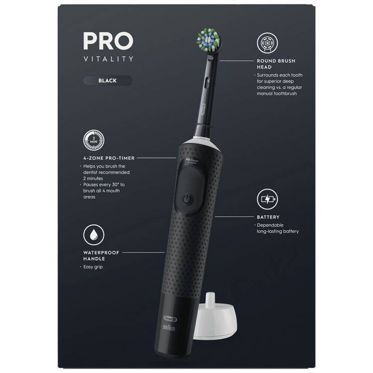 Oral-B Vitality Pro Duo electric toothbrush Black and Purple (British brand)