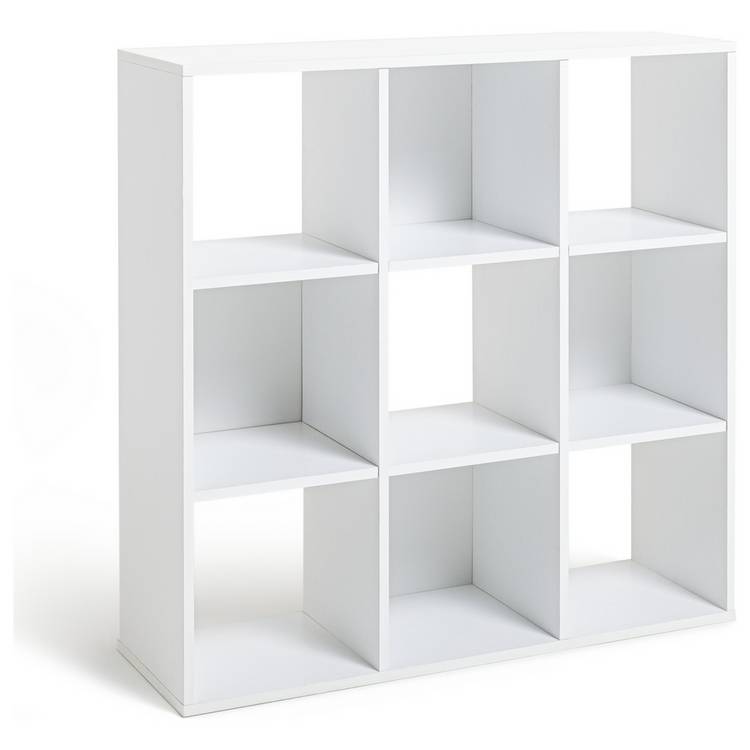 Argos Home Squares 9 Cube Storage Unit white - British product