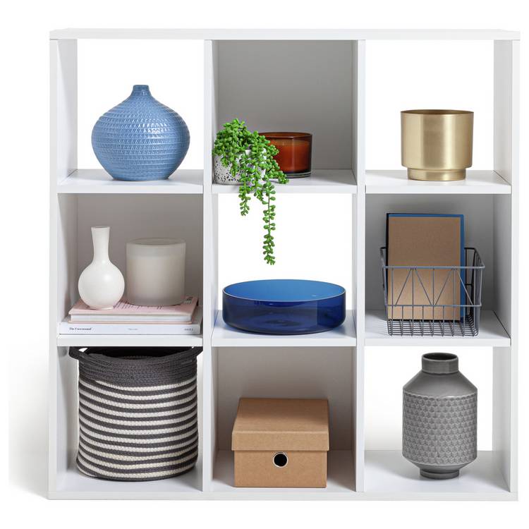 Argos Home Squares 9 Cube Storage Unit white - British product